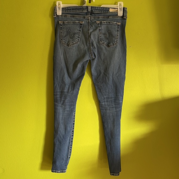 AG Adriano Goldschmied Stretch Super Skinny Ankle Denim Jeans Waist Size 28" - Picture 2 of 4